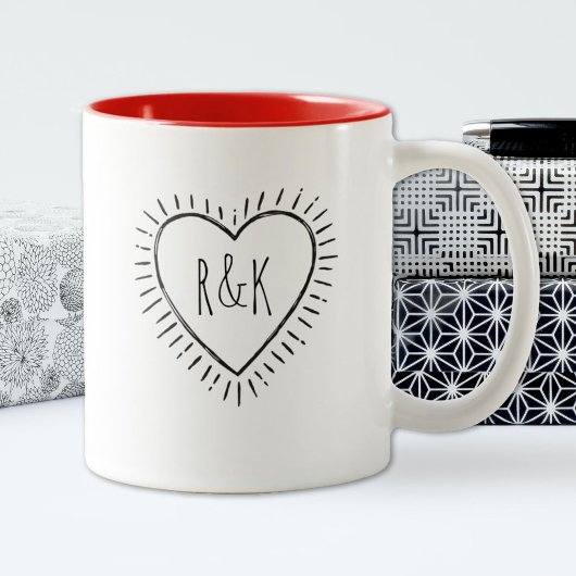 Monogram Valentijnsdag - Koffie Mok