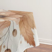 Monogram Vallende bladeren en bloemen waterverf Tafelkleed (Voorbeeld)