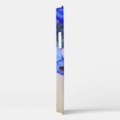 MONOGRAM VAN BLAUWE WITTE ROSSEN EN ANEMONSENSTROM Case-Mate iPhone CASE (Achterkant / Rechts)