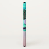 MONOGRAM VAN blauwgroen BLAUWE ROZEN EN WITTE ANEM Case-Mate iPhone Case (Achterkant / rechts)