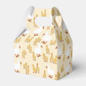 Monogram van Cute Moeder Duck & Baby Ducking Patte Bedankdoosjes (Achterkant)