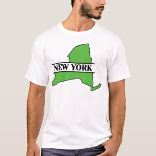 Monogram van de Amerikaanse staat New York T-shirt