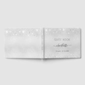 Monogram van de Birthday Silver Glitter-stofmonogr Gastenboek (Volledig)