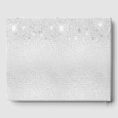Monogram van de Birthday Silver Glitter-stofmonogr Gastenboek (Achterkant)
