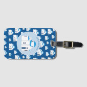 Monogram van de Blauwe Dome Kerk van het eiland Sa Bagagelabel (Voorkant (horizontaal))