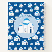 Monogram van de Blauwe Dome Kerk van het eiland Sa Notitieboek (Achterkant)