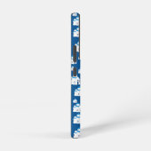 Monogram van de Blauwe Dome Kerk van het eiland Sa Samsung Galaxy Hoesje (Rechterkant)