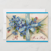 MONOGRAM VAN DE BLAUWE STROOMSTROOM VAN HET BABY S KAART (Voorkant)