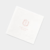 Monogram van de Botanische Kreeft Folie Servetten (Links)