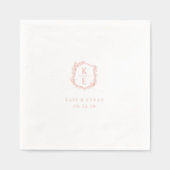 Monogram van de Botanische Kreeft Folie Servetten (Voorkant)