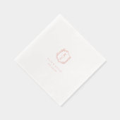 Monogram van de Botanische Kreeft Folie Servetten (Rechts)