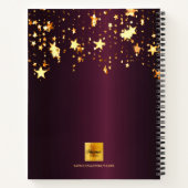 Monogram van de bruine sterren in het boekje notitieboek (Achterkant)