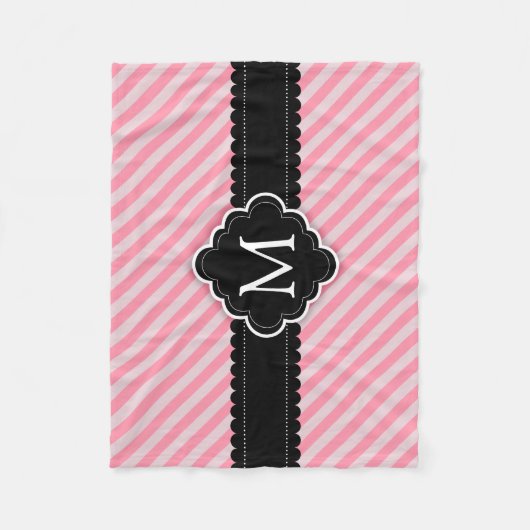 Monogram van de Douane van het Patroon van de Fleece Deken (Voorkant)