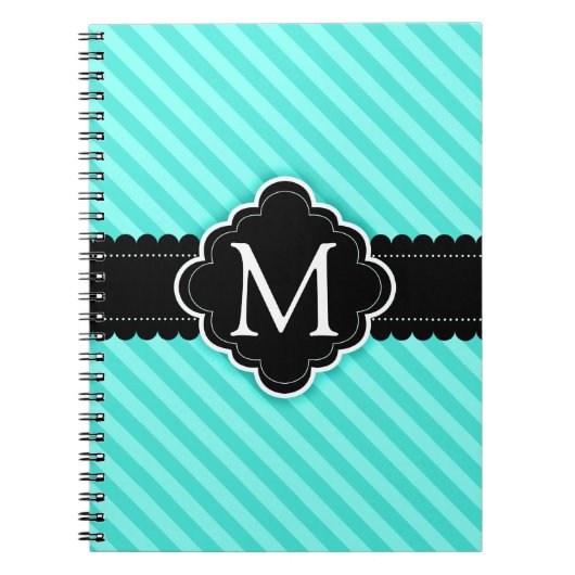 Monogram van de Douane van het Patroon van de Notitieboek (Voorkant)