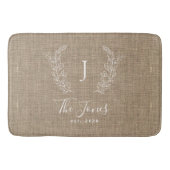 Monogram van de familie Elegant modern boerenbedri Badmat (Voorkant)