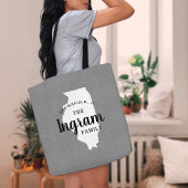 Monogram van de familie Illinois Canvas tas