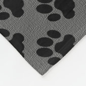 Monogram van de familie van de moderne grijze burl fleece deken (Hoek)