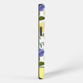 Monogram van de Feminine Yellow en Blue flow iPhone Hoesje (Rechterkant)