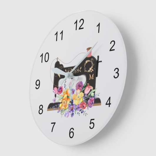 Monogram van de Floral  naaigmachine Grote Klok (Hoek)