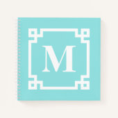 Monogram van de Grens van het Moderne Grieks van Notitieboek (Voorkant)