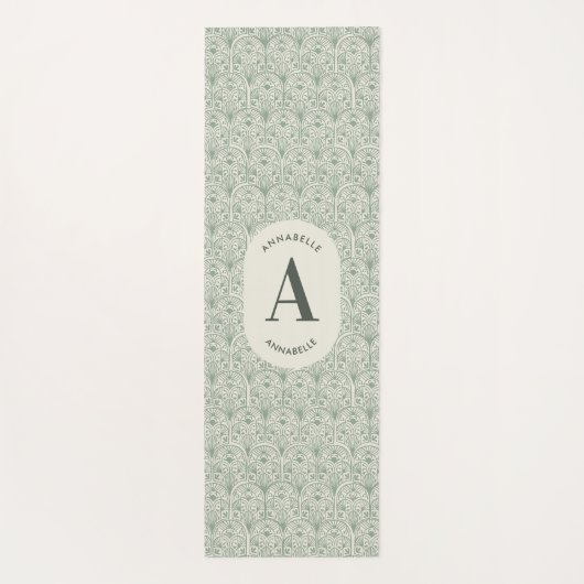 Monogram van de groene familie van de classy elega yogamat (Achterkant)