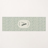 Monogram van de groene familie van de classy elega yogamat (Voorkant (horizontaal))