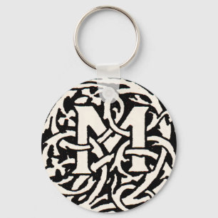  monogram van de Kunst Nieuwe Nota Sleutelhanger