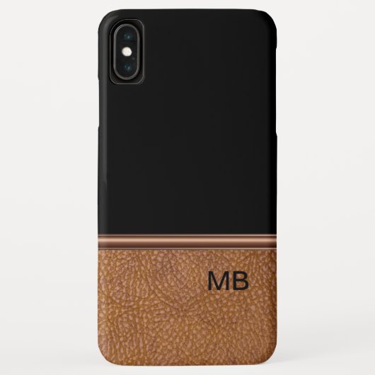 Monogram van de Mannen van kunstleder Case-Mate iPhone Case (Achterkant)