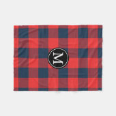Monogram van de Marine en de Rode Buffel Fleece Deken (Voorkant (Horizontaal))