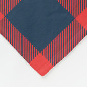 Monogram van de Marine en de Rode Buffel Fleece Deken (Hoek)