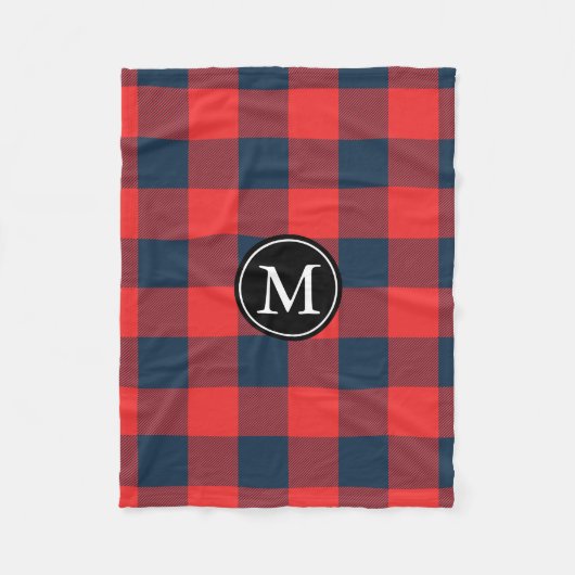 Monogram van de Marine en de Rode Buffel Fleece Deken (Voorkant)