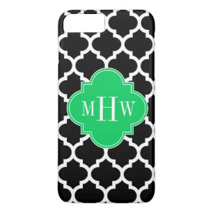 Monogram van de marinenaam Emerald Wht Moroccan #5 iPhone 8/7 Plus Hoesje