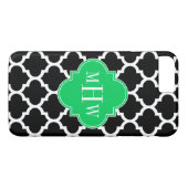 Monogram van de marinenaam Emerald Wht Moroccan #5 Case-Mate iPhone Case (Achterkant (Horizontaal))