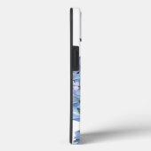 Monogram van de moderne Blauwe Floral Waterverf Case-Mate iPhone Case (Achterkant / Rechts)