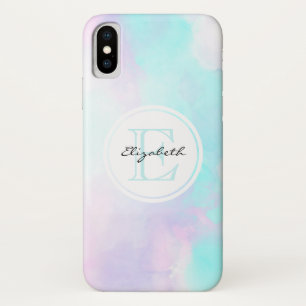 Monogram van de moderne Pastel Blauw en Paarse Wat Case-Mate iPhone Case
