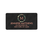 MONOGRAM VAN DE MONOGRAM VAN DE CHALKBOARD ETIKET (Voorkant)