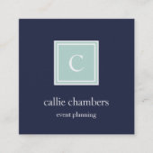 Monogram van de Munt en de Zeemacht Vierkante Visitekaartje (Voorkant)