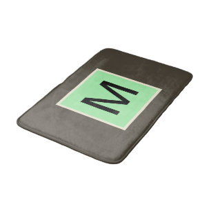 Monogram van de muntchocoladeschilfer badmat
