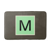 Monogram van de muntchocoladeschilfer badmat (Voorkant)