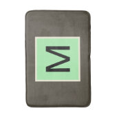 Monogram van de muntchocoladeschilfer badmat (Voorkant Verticaal)