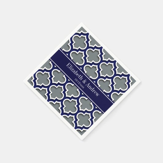 Monogram van de Naam van de Marine van Wht van de Servetten (Hoek)