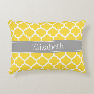 Monogram van de Naam van Wht het Marokkaanse #5 DK Decoratief Kussen