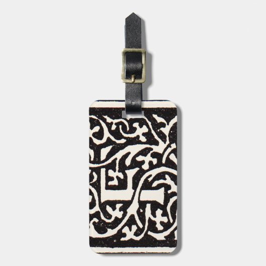 Monogram van de Nieuwe Titel Bagagelabel (Voorkant verticaal)