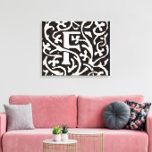 Monogram van de Nieuwe Titel Canvas Afdruk (Insitu (Woonkamer))