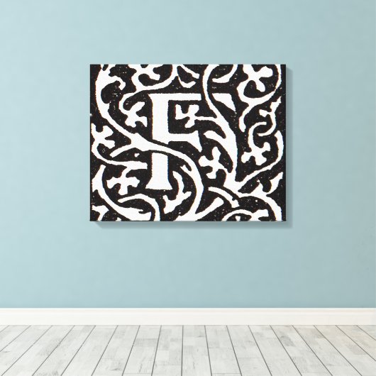 Monogram van de Nieuwe Titel Canvas Afdruk (Insitu (Houten vloer))