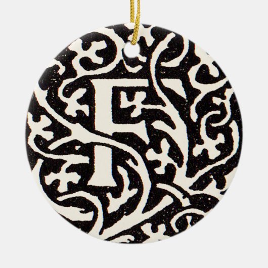  Monogram van de Nieuwe Titel Keramisch Ornament (Voorkant)