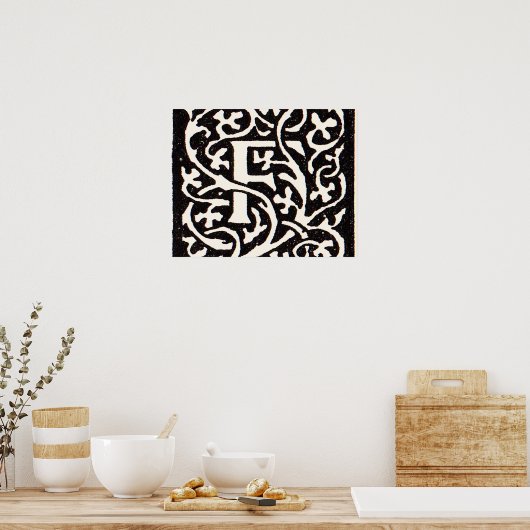 Monogram van de Nieuwe Titel Poster (Keuken)