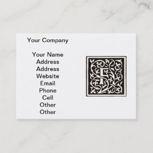 Monogram van de Nieuwe Titel Visitekaartje