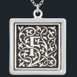 Monogram van de Nieuwe Titel Zilver Vergulden Ketting<br><div class="desc">Art nouveau Letters - Monogrammen van de Arts & Crafts Movement. Deze letter F is een prachtig robuust monogram dat in 1901 werd gemaakt en in een set boeken werd gepubliceerd. Het monogram F wordt omringd door een prachtig, met de hand getekend wijnstokpatroon, heel erg in de stijl van de...</div>