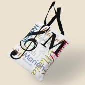 Monogram van de Nota van de Muziek van de Treble m Tote Bag